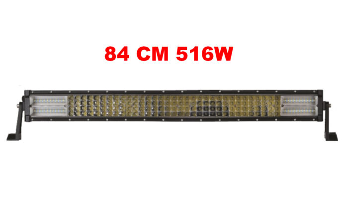 84 См 516W Мощен 7D 7Д Led Bar Лед Диоден Бар Прожектор 12V 24V 4 Редов