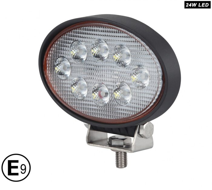 14См 24W Супер Мощен Овален PRO Led Диоден Халоген Лед Лампа Прожектор 12-24V