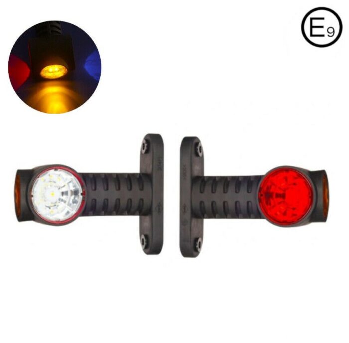 1 Брой 12см LED Лед Габарит, Рогче, 12V-24V, 3 SMD Диода, Тройна Функция, Червена, Бяла, Жълта Светлина, 3D Светлинен Ефект